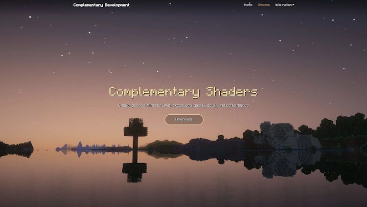 Complementary shaders یکی از بهترین گزینه‌ها برای نشان دادن افکت‌های نوری فیلم لایو اکشن ماینکرفت هستند.